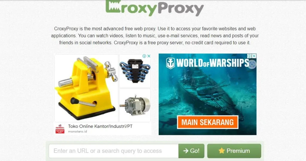 CroxyProxy Free web proxies
