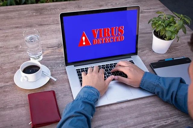 computer virus in laptop