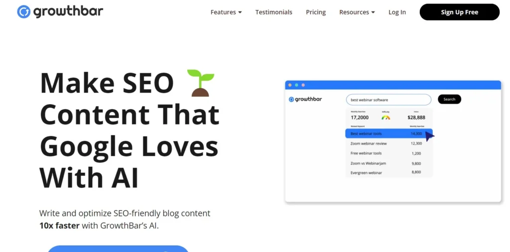 imporved your SEO content using Growthbar