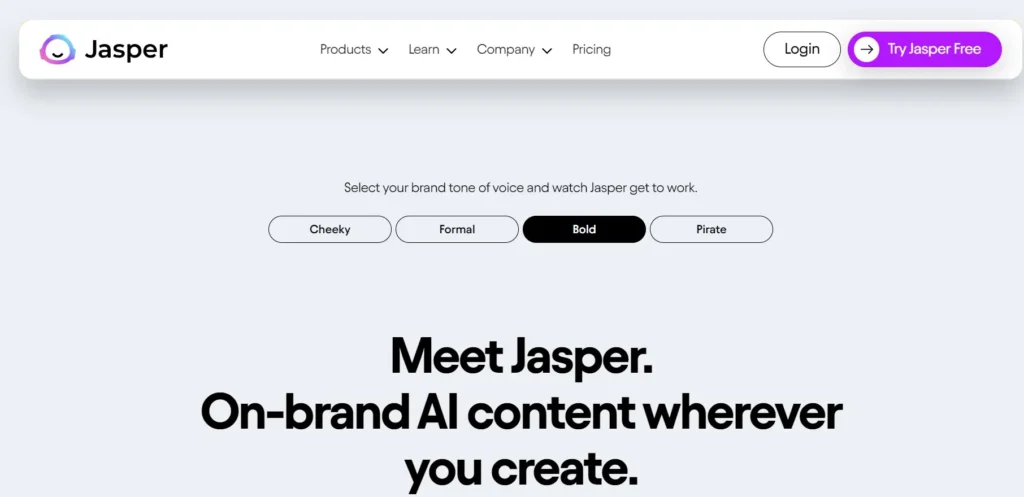 create content easyly using Jasper