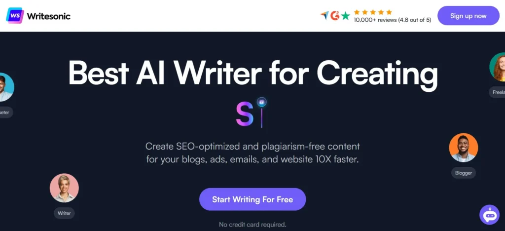 AI tools for writers: Writesonic